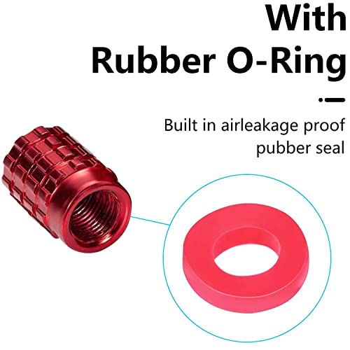 PREETH WHEEL CAP REPLACEMENT FOR MAZDA,TIRE CAPS COVER AIR VALVE STEM (4PCS) RED - Like New