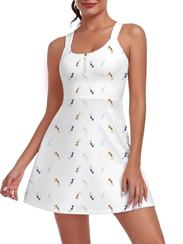 FKEEP TENNIS GOLF DRESS WOMENS BACKLESS CROSS STRAP ATHLETIC DRESS -SIZE XL - Brand New