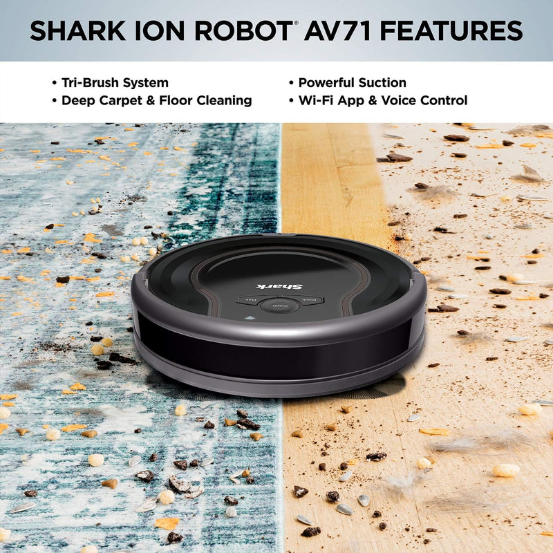 Shark ION Robot Vacuum for Carpet AV751 - Black Like New