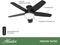 Hunter Fan 48" Ceiling Fan LED Light Kit Handheld Low Profile 52590 - BLACK - Like New