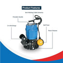 TSURUMI SUBMERSIBLE TRASH PUMP FLOAT SWITCH 1/2 HP 115V 2 IN DISCHARGE - YELLOW - Like New