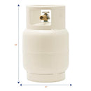 Flame King YSN201BT 20LB Steel Floor Buffer Propane Tank Cylinder - White - Brand New