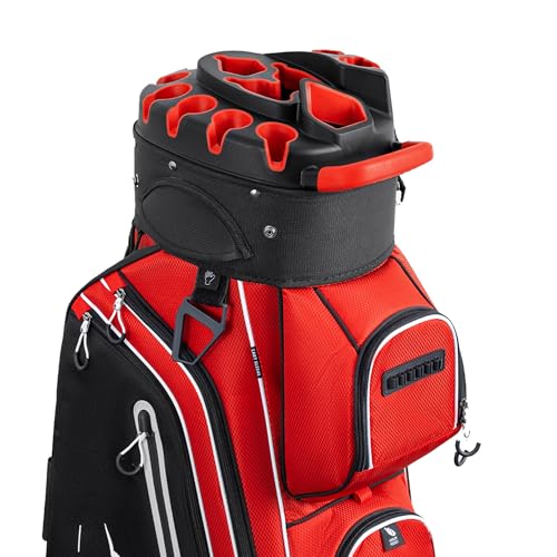 HIMAL 14-WAY GOLF CART BAG PRO - RED/BLACK - Like New