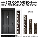 Welcome Sign for Front Door, 6ft Tall Front Porch Decor (Brown) - Brand New