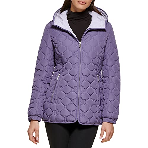GUESS WOMEN'S QUILT SHORT LIGHT-WEIGHT JACKET WOMEN XL - QUILTED AMETHYST - Brand New