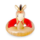 PLAYTEK 40 INCH HORSE POOL FLOAT SWIM TUBE FLOATS TUBES - BROWN/RED - Like New