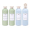 ASEVAT 13.5OZ 4PCS PLASTIC REFILLABLE TRAVEL SHAMPOO/CONDITIONER - GREEN/BLUE - Brand New