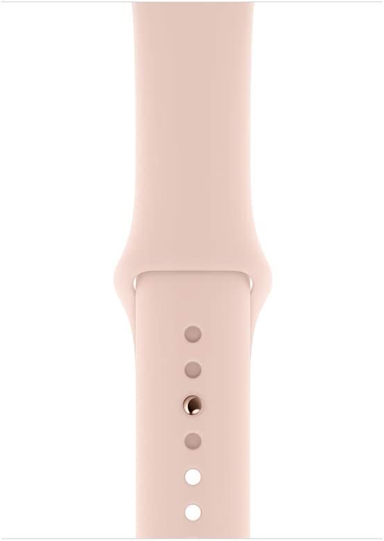 APPLE WATCH 4 GPS + CELLULAR 44MM GOLD ALUM CASE PINK SAND BAND - MTV02LL/A Like New