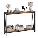 Towallmark 2-Tier Console Table with Storage Shelf Rustic Brown B0CQXGCB1X - Brand New