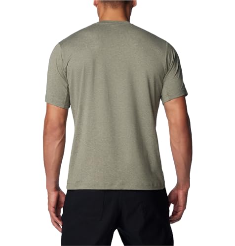 2074581397 Columbia Men's Tech Trail Crew Neck II Stone Green Heather S - Brand New