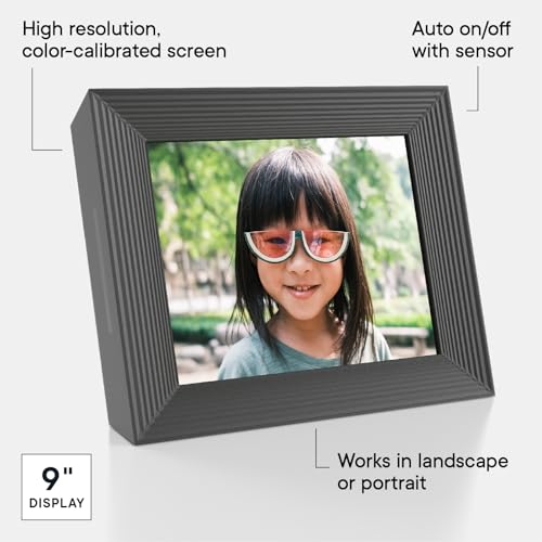 AURA MASON WIFI DIGITAL PICTURE FRAME WIRECUTTER'S BEST DIGITAL FRAME - BLACK - Brand New