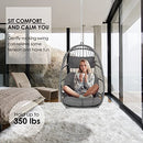Brafab Wicker Rattan Hammock Egg Hanging Chair, Without Stand - STONE WHITE - Brand New