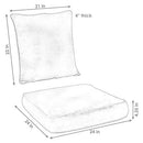 Sunnydaze 2-Piece Outdoor Back and Seat Cushion Set for Deep Seating Patio Chair - Like New