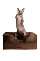 NOAH & PAW Small Dog Bed, 20x15x8 Inch, Cat Bed, Orthopedic Eggshell Memory Foam - Brand New