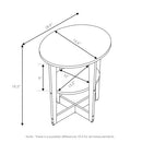 FURINNO JAYA CONTEMPORARY ENGINEERED WOOD OVAL END TABLE IN WALNUT - WALNUT - Like New