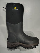 DRYCODE MUCK WORK BOOTS WATERPROOF RUBBER BOOTS - SIZE: MEN 5 WOMEN 6 - BLACK - Like New