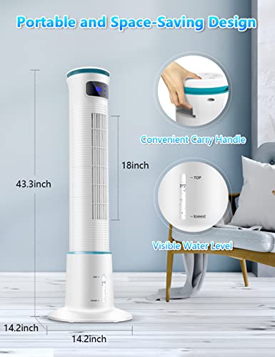COMFYHOME 2-in-1 43'' Evaporative Air Cooler & Tower Fan w/Cooling Humid Fun - Like New