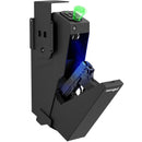 MOVGUL GUN SAFE, BIOMETRIC DROP DOWN BEDSIDE GUN SAFE PISTOL SAFE - BLACK - Like New