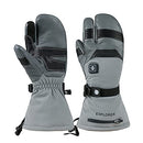 MOUNT TEC EXPLORER 5 MENS WOMENS BATTERY HEATED GLOVES 3-FINGER MITTEN S - GRAY - Brand New
