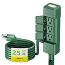 BN-LINK 25FT OUTDOOR EXTENSION CORD WATERPROOF 6 OUTLETS CP-UY17-6 - GREEN - Like New