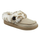 7207470WSDE EARTH ORIGINS WOMEN’S SUEDE SLIPPER FAUX FUR SIZE 8, WHEAT - Like New