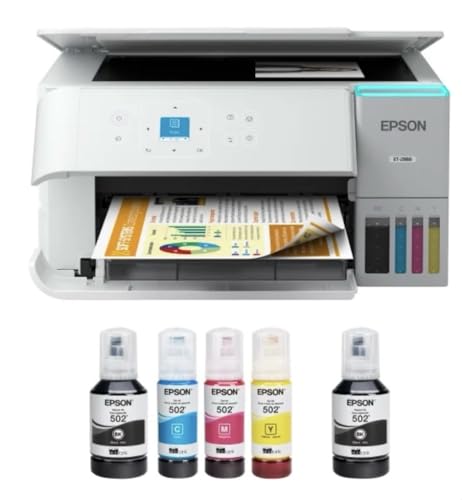 EPSON ECOTANK ET-2988 WIRELESS ALL-IN-ONE COLOR SUPERTANK PRINTER - WHITE - Like New