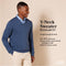 AMAZON ESSENTIALS MEN'S V-NECK PULLOVER SWEATER - SIZE: MEN M - BURGUNDY - Brand New