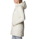 Puffy Columbia Women's Heavenly Long Hooded Jacket Chalk Size L - Brand New