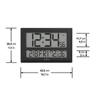 MARATHON Jumbo Atomic Wall Clock with Table Stand B017KNVOEK - Black - Brand New