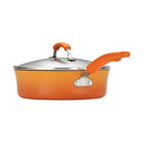 Rachael Ray Hard Enamel Nonstick Cookware Set, 14-pc - Red - Brand New
