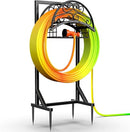 YACONA HEAVY DUTY GARDEN HOSE HOLDER WITH STORAGE BASKET - BLACK - Like New