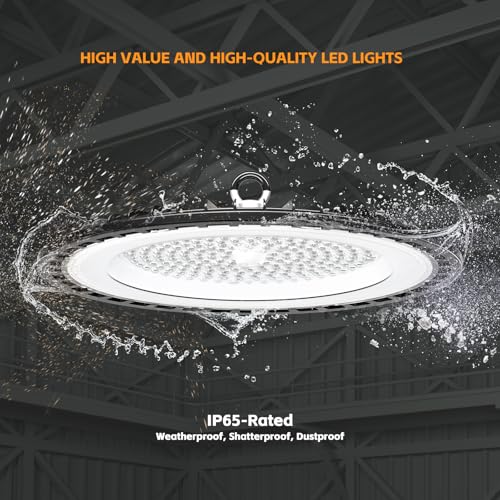 LED High Bay Light 150W 4 Pack, 5000K Daylight, 22500LM, UFO художник - Like New