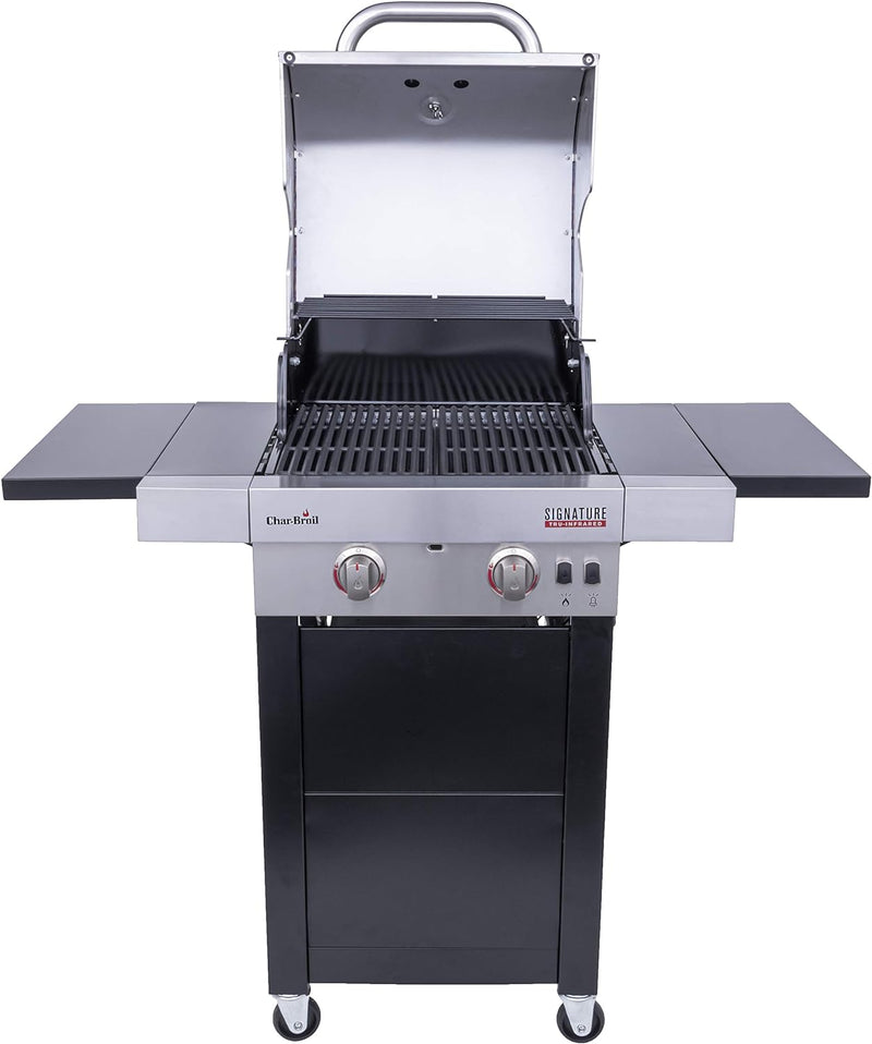 Char-Broil Signature TRU-Infrared 2-Burner Cart Style Gas Grill -Stainless/Black - Like New