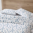 EDDIE BAUER BEAR MOUNTAIN 4 PIECE SHEET SET FULL FLANNEL GRAY FLANNEL TWILL - Brand New