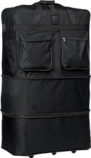 CLOUD NINE ROUNDTRIP ROLLING WHEELED DUFFLE BAG 36" - BLACK - Brand New
