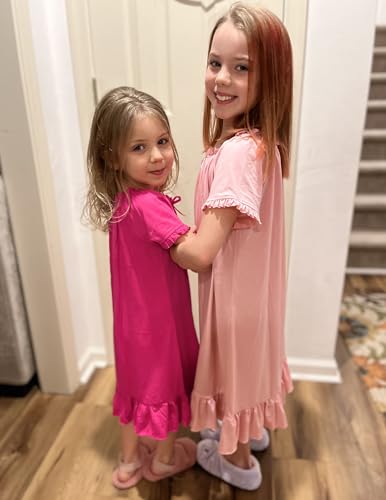 Arshiner Girls Nightgowns Sleepwear Victorian Pajama Dress Rose Red Size 7-8 - Brand New