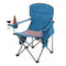ARROWHEAD OUTDOOR Heated Folding Camping Chair w/ 6-Can Cooler - Ocean Blue - Like New