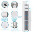 AOJEZOR Small Bathroom Storage Cabinet: No Drill Ultra-Narrow for Renters - Brand New
