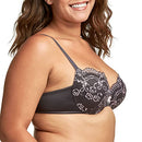 WOMENS UNDERWIRE BRA, LOVE THE LIFT SMOOTHING LACE DEMI BRA, 36C - SMOKE/PEACH - Brand New