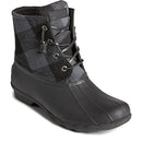SPERRY WOMEN'S SALTWATER RAIN BOOT - SIZE WOMEN 5.5 (EU W35.5) - BLACK CHECK - Like New