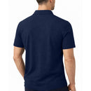 JAMES TAILOR MEN'S SHORT SLEEVE KNIT BUTTON DOWN SHIRT - SIZE: MEN L - NAVY - Like New