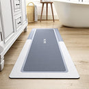 MontVoo-Bath Mat Runner Long Bathroom Mat Rug Non Slip Super Absorbent Blue - Like New