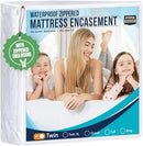 UTOPIA BEDDING MATTRESS PROTECTOR ZIPPERED TWIN SIZE UB1201 - WHITE - Like New
