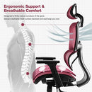 AFO ERGONOMIC OFFICE CHAIR HIGH BACK MESH OFFICE CHAIR 3D ARMRESTS HEADREST RED - Like New