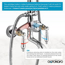 gotonovo Polished Chrome Exposed Pipe Bathroom Shower System Wall Mount 8’’ - Brand New