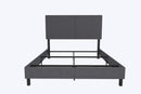 DHP JANFORD BED WITH CHIC UPHOLSTERED HEADBOARD, QUEEN - GRAY LINEN - Like New