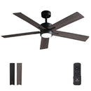 VAGIZM Ceiling Fan Light Remote 52" Modern Bedroom Fans Dimmable CFL-002W3 - Like New