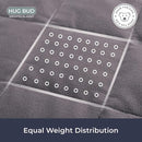 HUG BUD WEIGHTED BLANKET - 48" X 72" - 15-LBS - FULL/TWIN SIZE BED - GRAY - Like New
