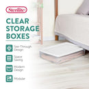 Sterilite 6 Pack Storage Box, 41 Quart Stackable Tote, Clear Plastic Container - Brand New