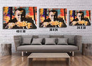 Wall Street Motivational Art Work Fear Greed Framed Canvas Stock Market Wolf - Brand New